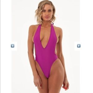 Pink One Piece Bathing Suit